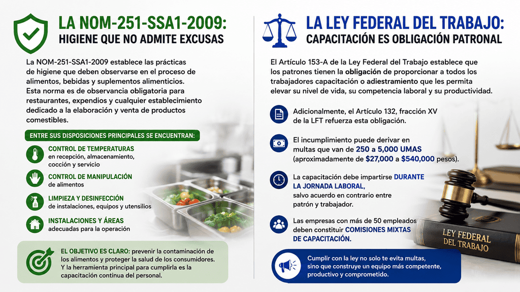 La capacitación es obligatoria y te lo exige la ley federal del trabajo