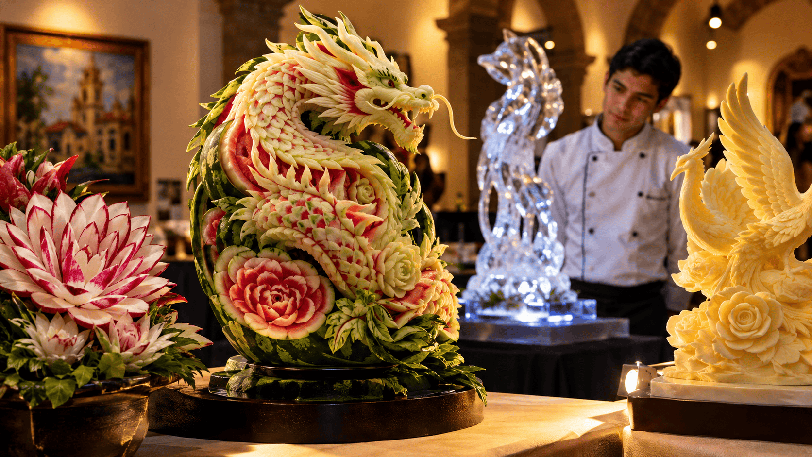 Asiste al Evento Gastronómico en Tepeaca Puebla 2026: Exposición y Subasta de Arte Mukimono del Tec de Tepeca. Admira tallado, mantequilla e hielo.